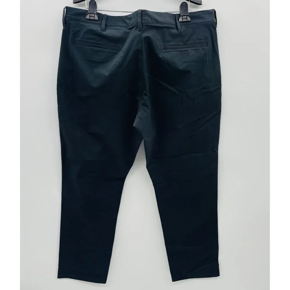 J Crew Mens Size 38W x 32L 770 Straight Fit Slim Tech Pants in‎ Black AW006 $98